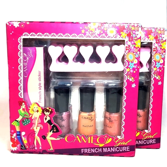 LOT of 2pcs  6 Nail Polish, 4 Toe separator, French Style Sticker - Picture 2 of 3